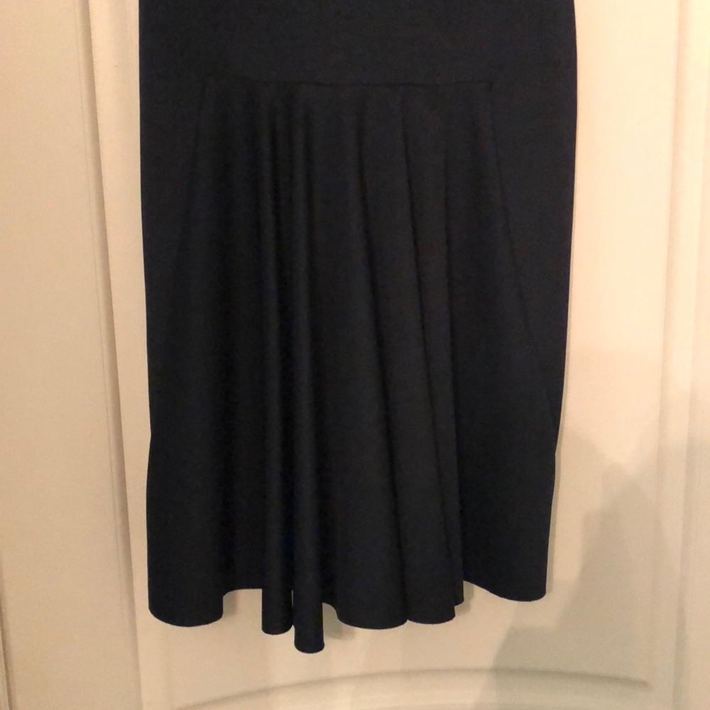 Zara navy dress with ruffle gorgeous material.